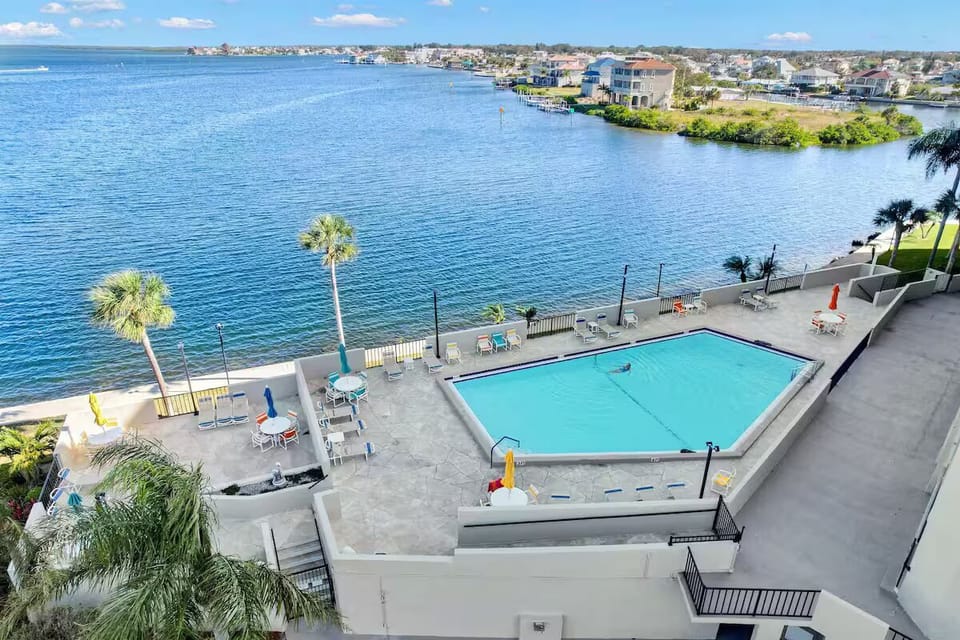 Heated pool on the Gulf