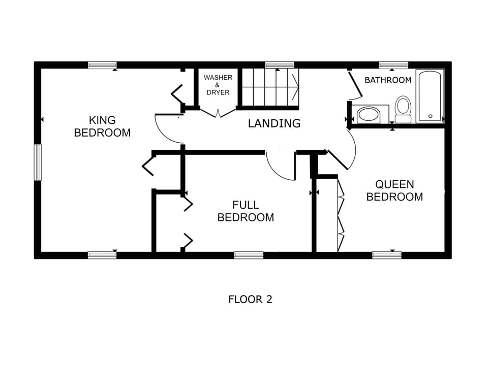 Upper level floor plan