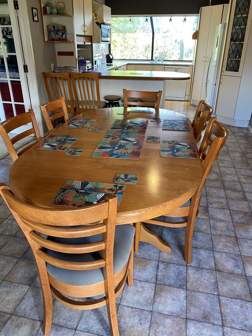 Dining area adjoining kitchen