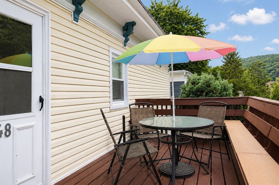 Back deck for relaxing after a long day