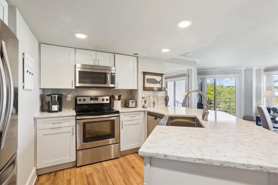 Kitchen with Stainless Steel Appliances at 2418 Villamare