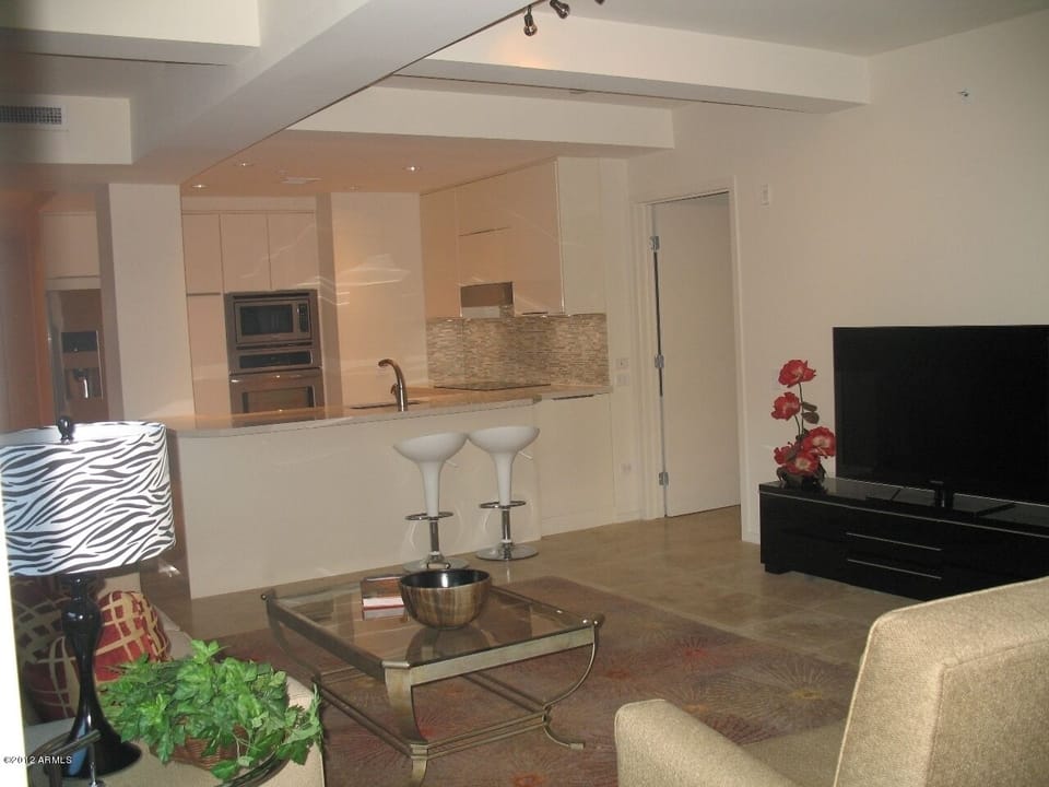 Living Room with view to Kitchen