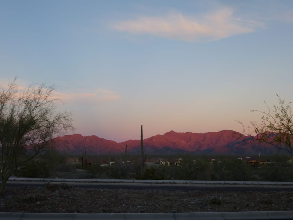 Magnificent sunset over the Estrella Mountains
