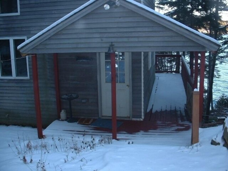 Entrance to Cottage after a winter's snow