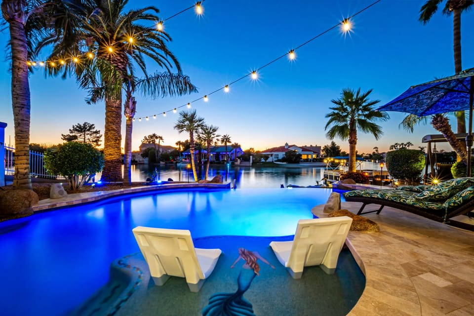 Flexible pool light displays available to enhance your nighttime experience!