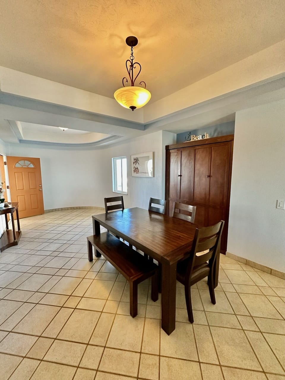 Dining room/murphy bed in wall.