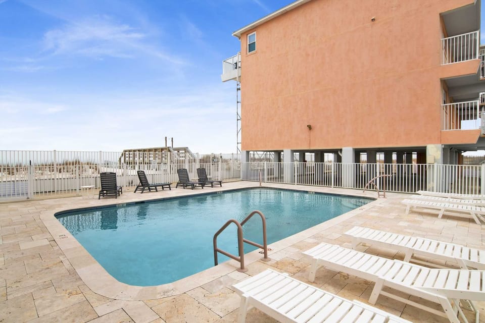 Nice beachfront pool for basking in the sunshine!