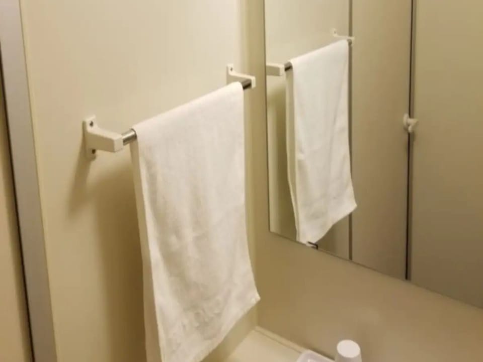 Combined shower/tub, deep soaking tub, free toiletries, hair dryer