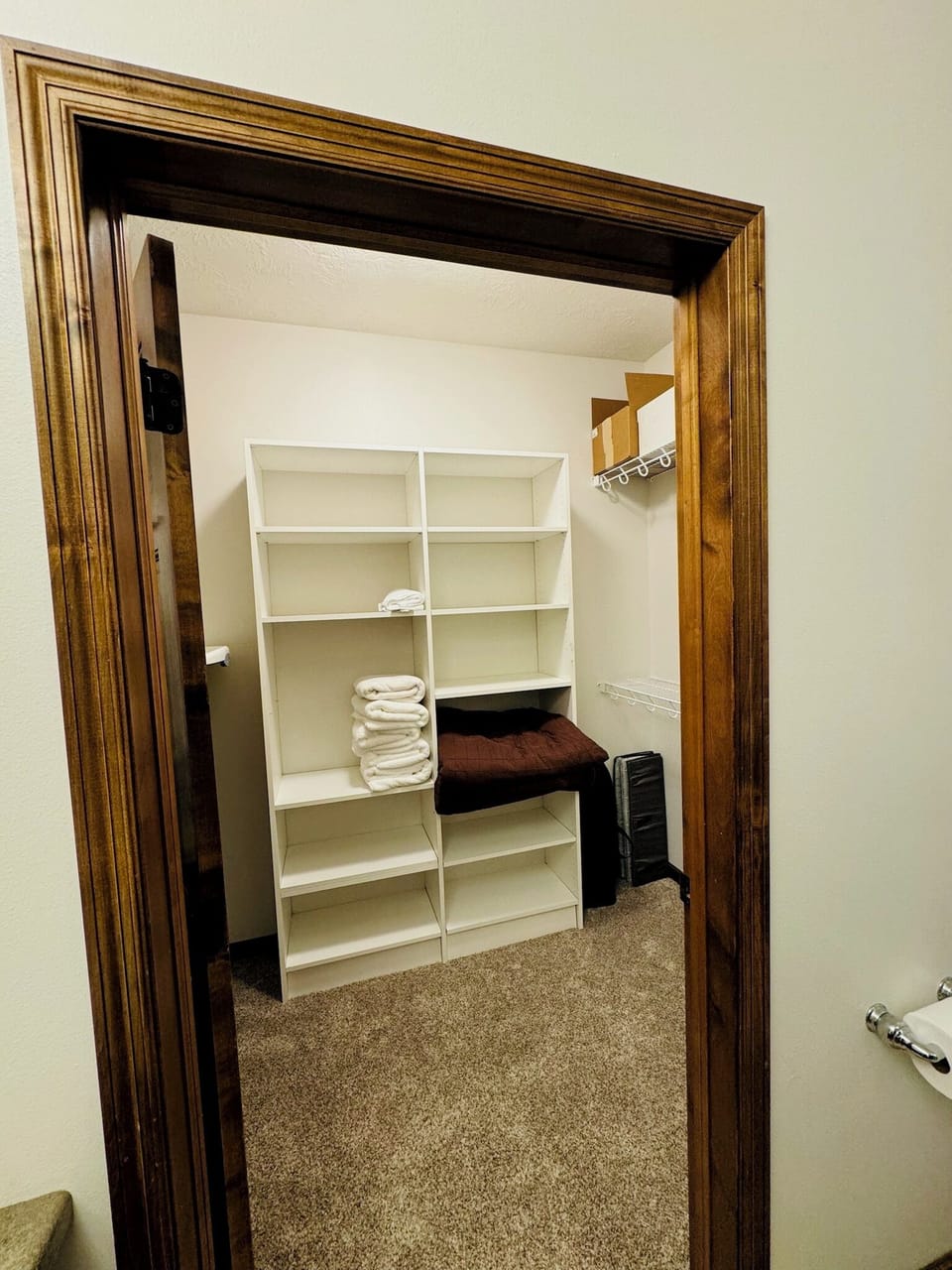 Walk in closet in Master Bathroom
