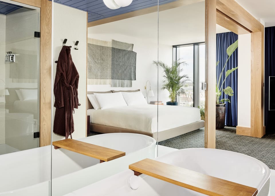 Shower, free toiletries, hair dryer, bathrobes
