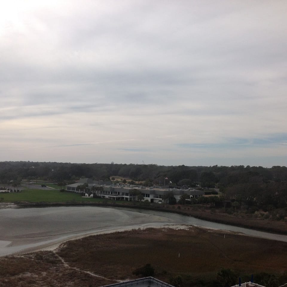 South view from front door overlooking inlet and Dunes Club