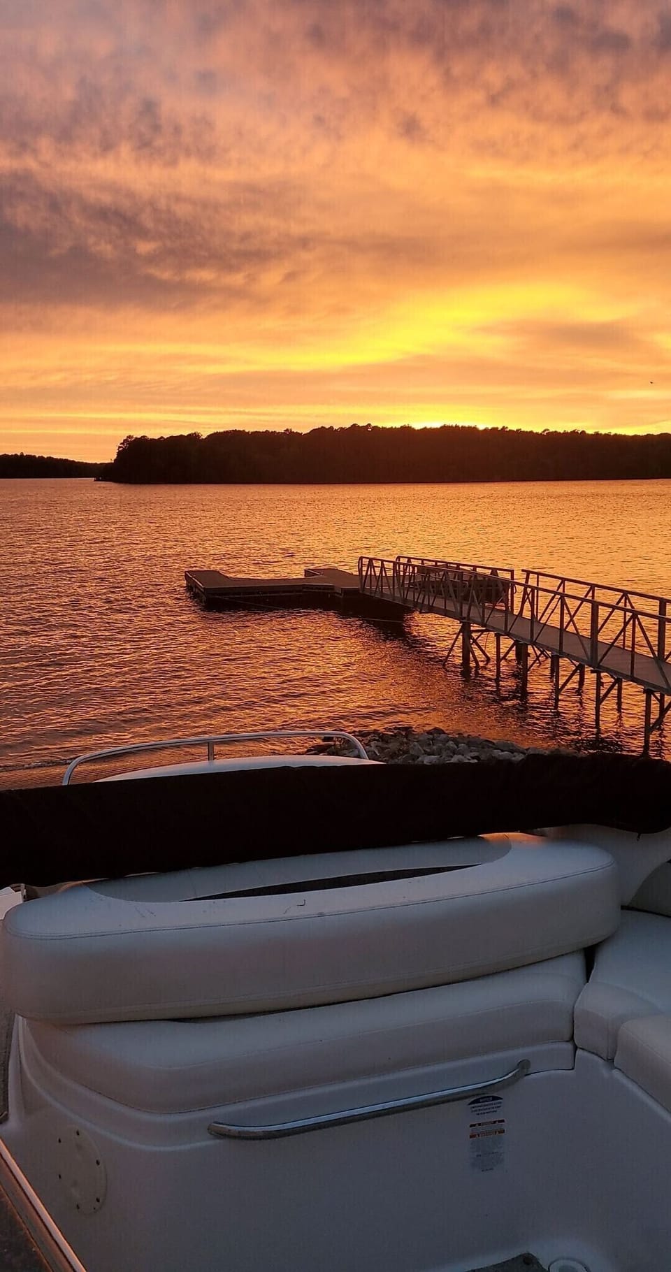 Sunset view from public launch ramp