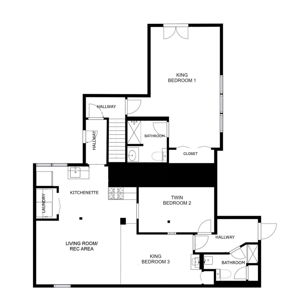 "Captain's Lookout" floor plan - lower level