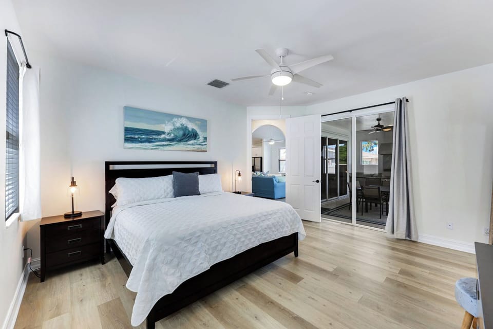 Peaceful Primary Bedroom With Direct Patio Access