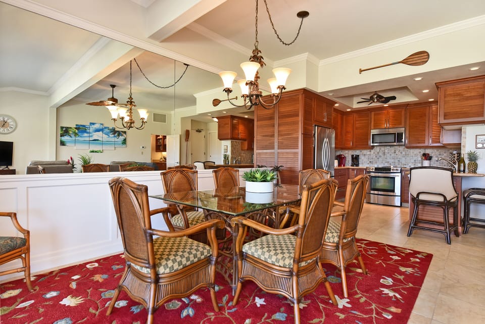 Large Dining Table with Eight Chairs