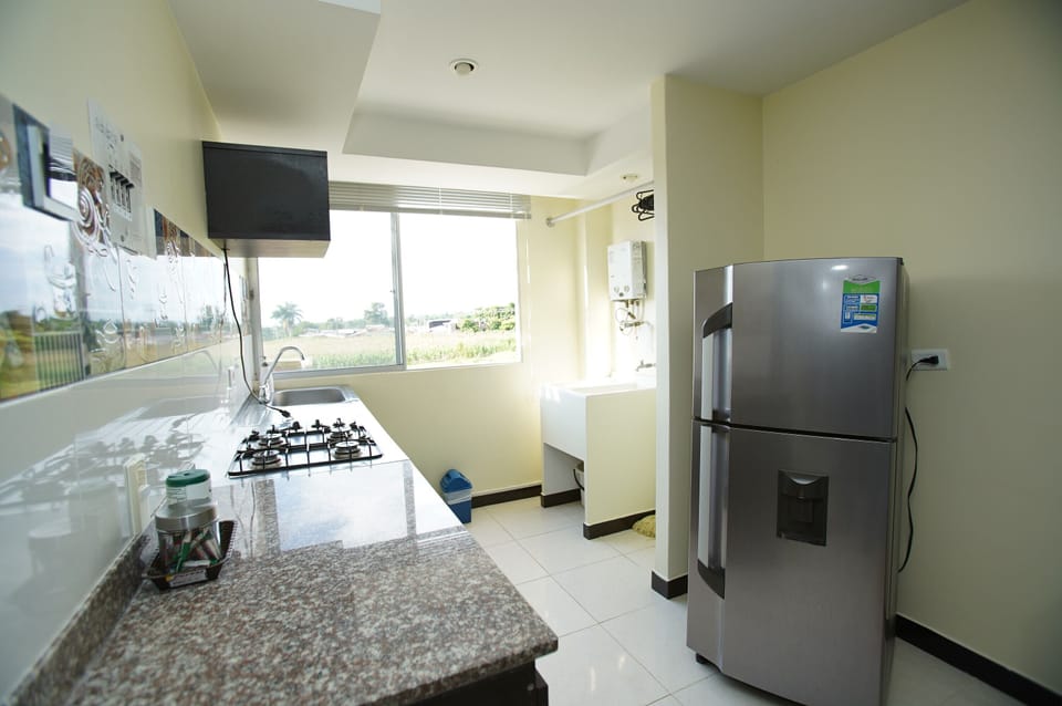 Basic Apartment, 2 Bedrooms, Non Smoking | Private kitchen | Full-size fridge, microwave, stovetop, coffee/tea maker