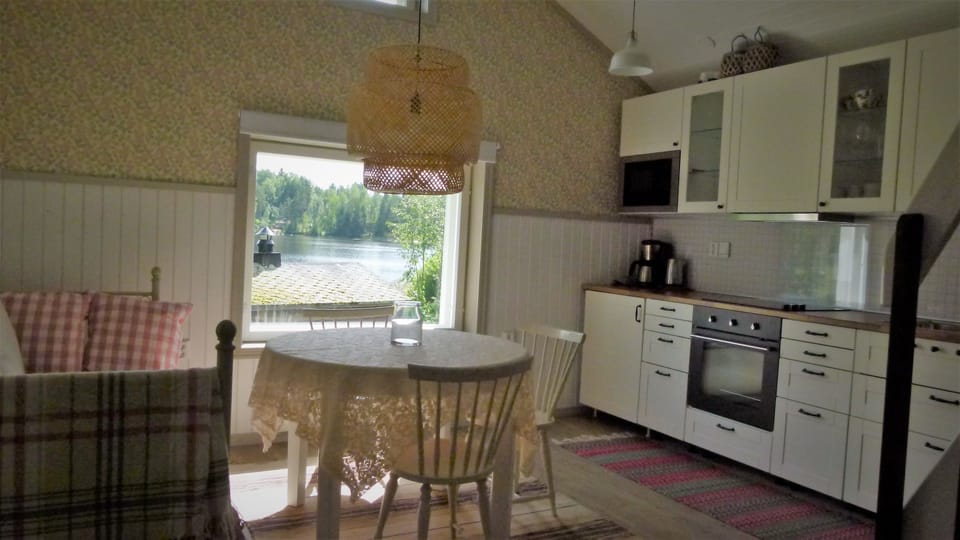 Villa | Private kitchen | Fridge, microwave, oven, stovetop