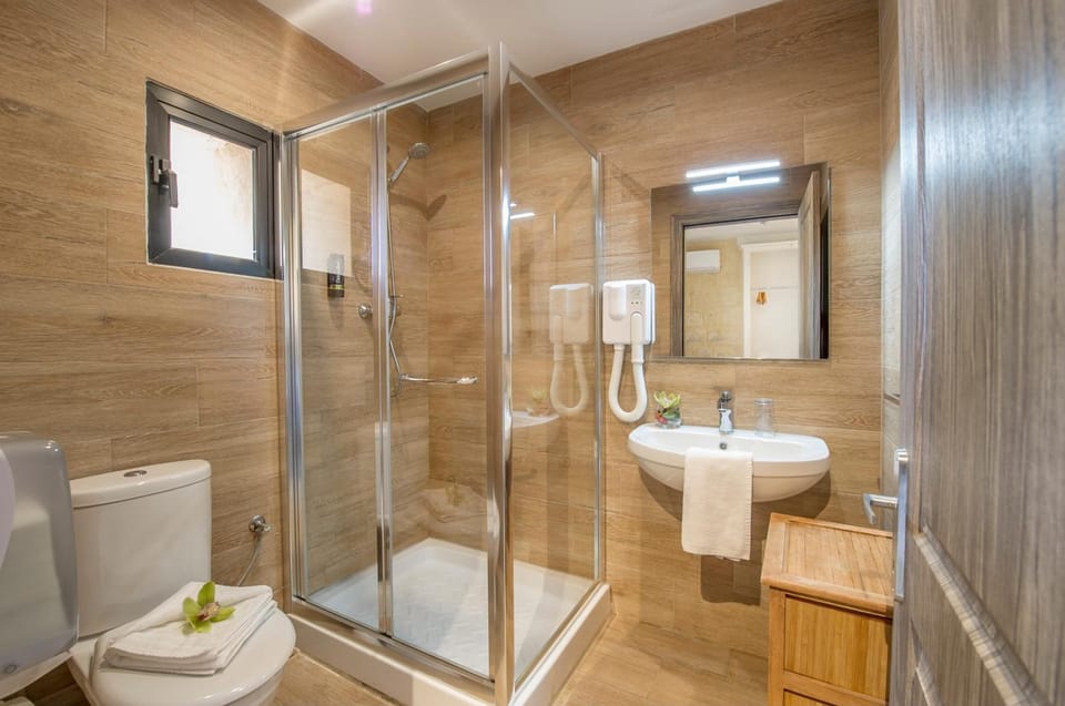 Free toiletries, hair dryer, towels