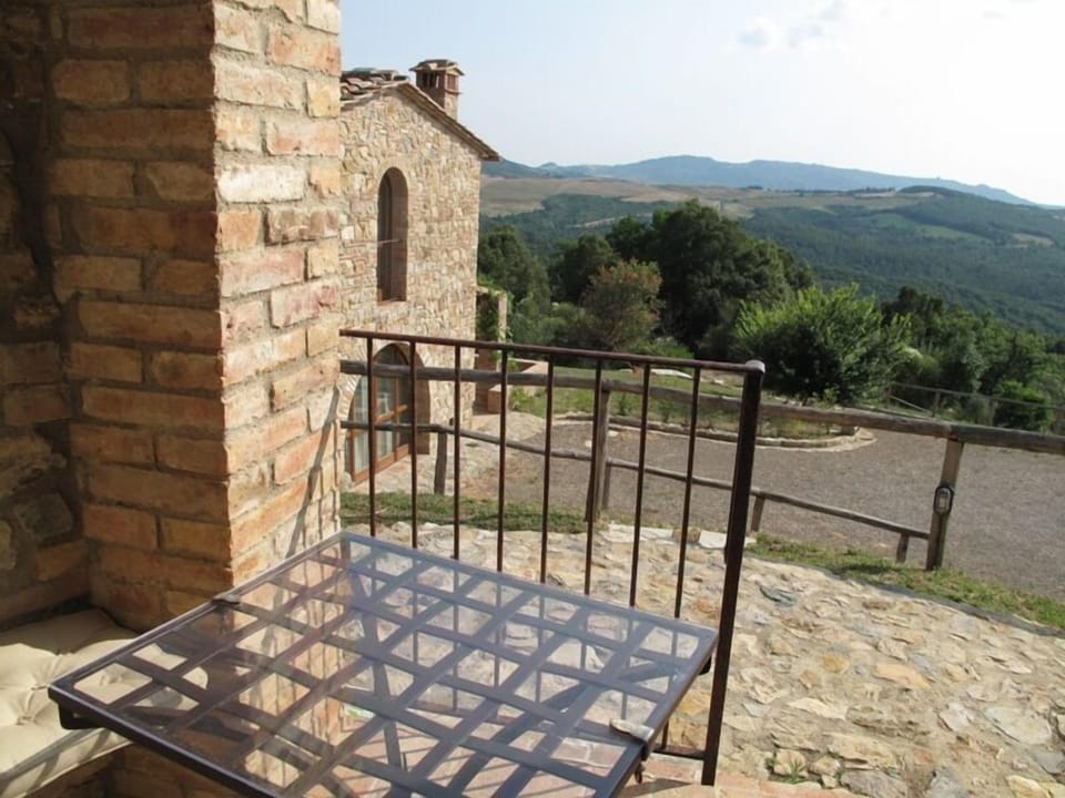 Fantastic view from the loggia. You can see Volterra on a distant hill