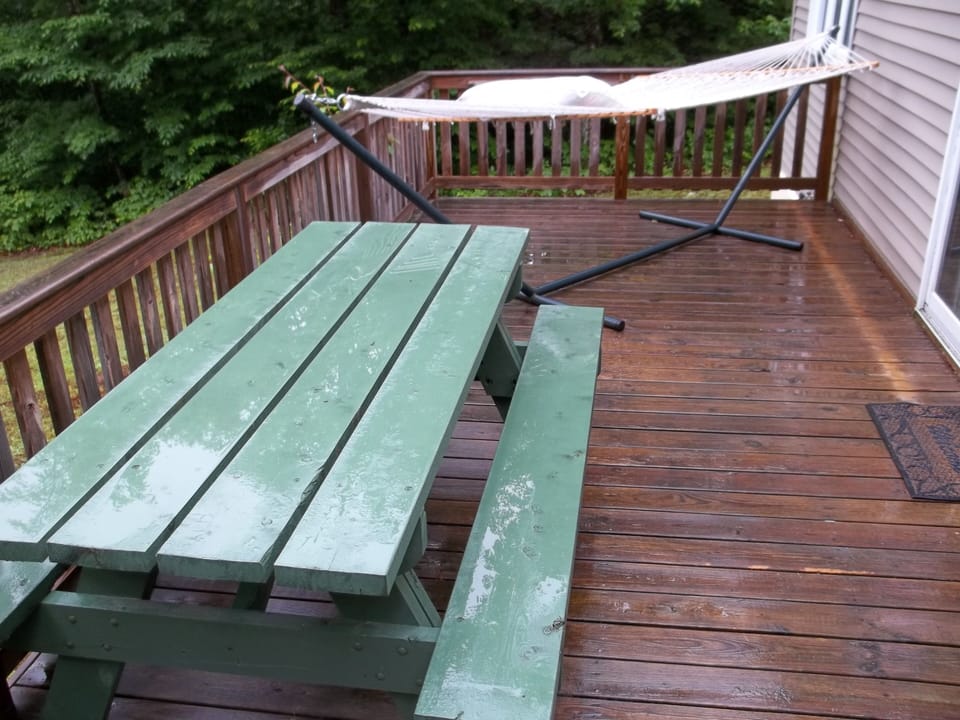 Picnic table and large front deck