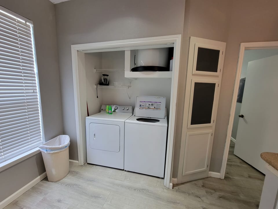 Full size washer and dryer in condo