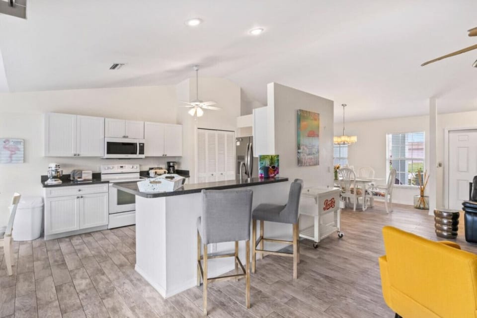 Living room with kitchen