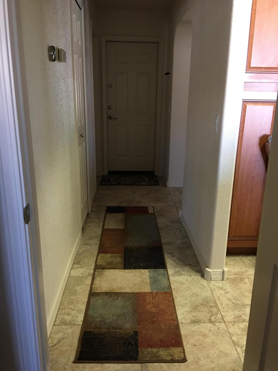 hallway to garage and washer/dryer closet
