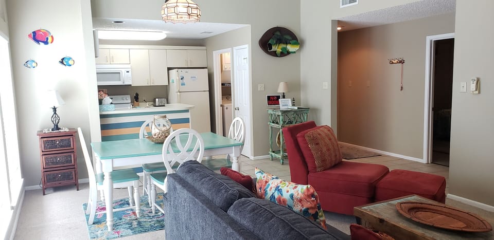 Open floor plan is great for groups to spend time together. 