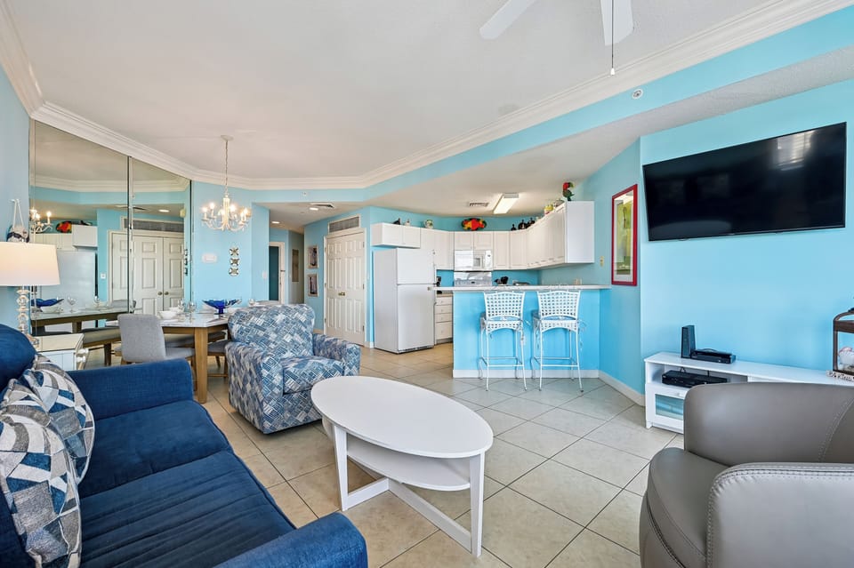 Living Area, Kitchen and Dining Area at 2508 SeaCrest