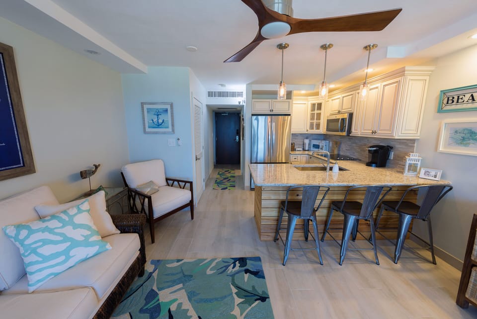 Brand new kitchen with stainless steel appliances. 