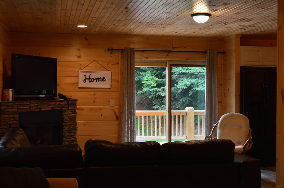 Exit to deck overlooking the mountains