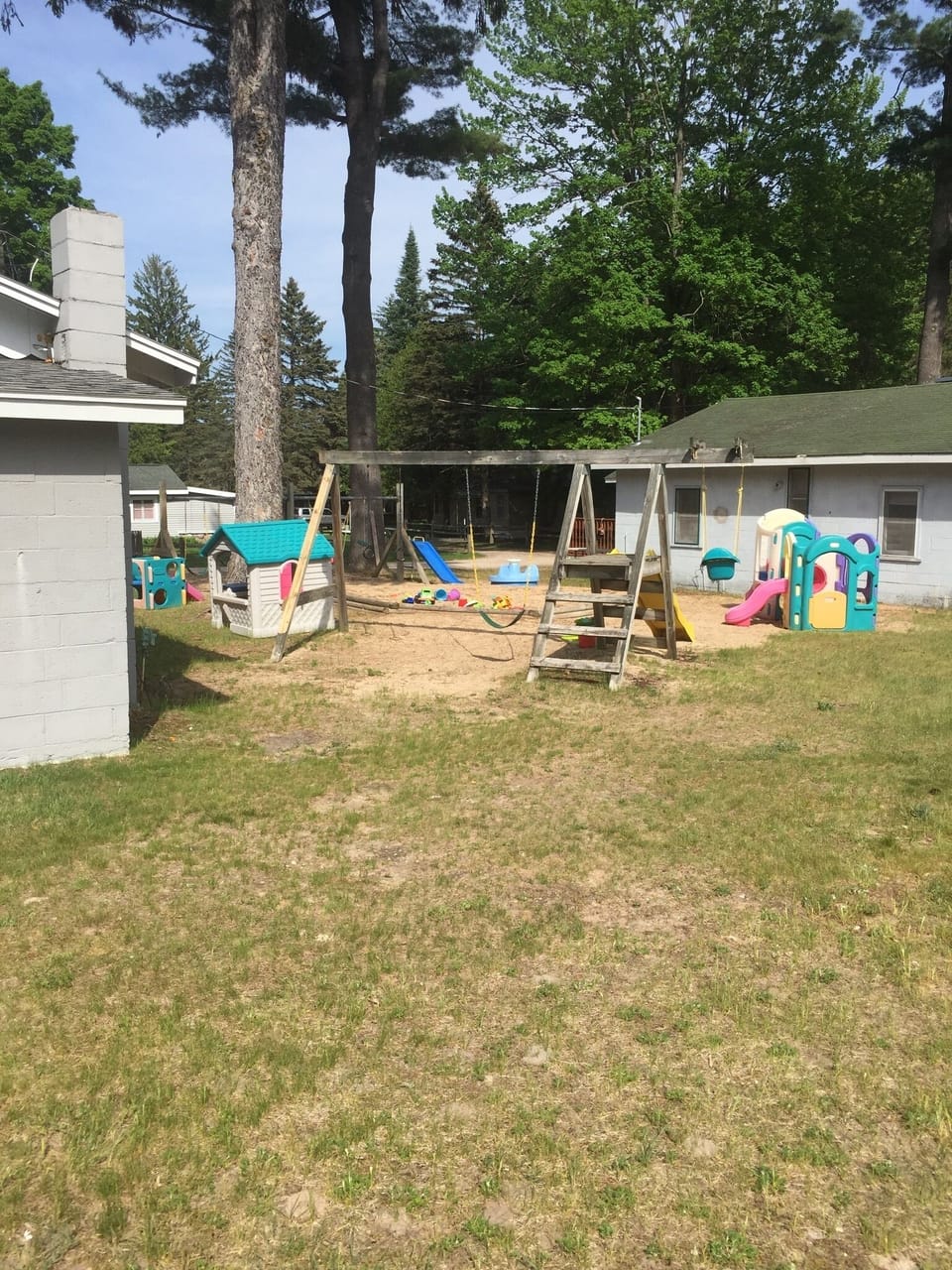 Playground next to cabin