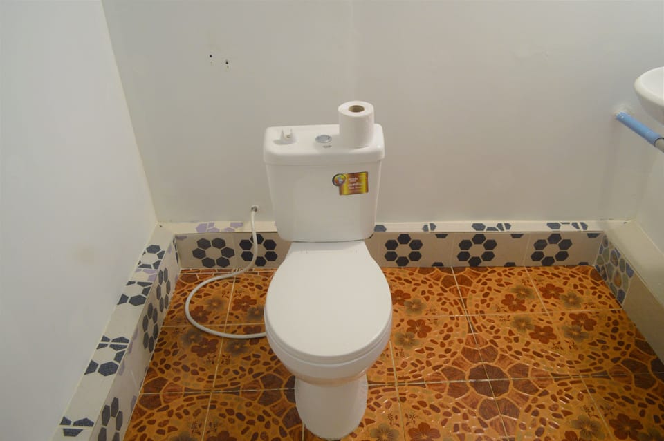 Shower, free toiletries, hair dryer, slippers