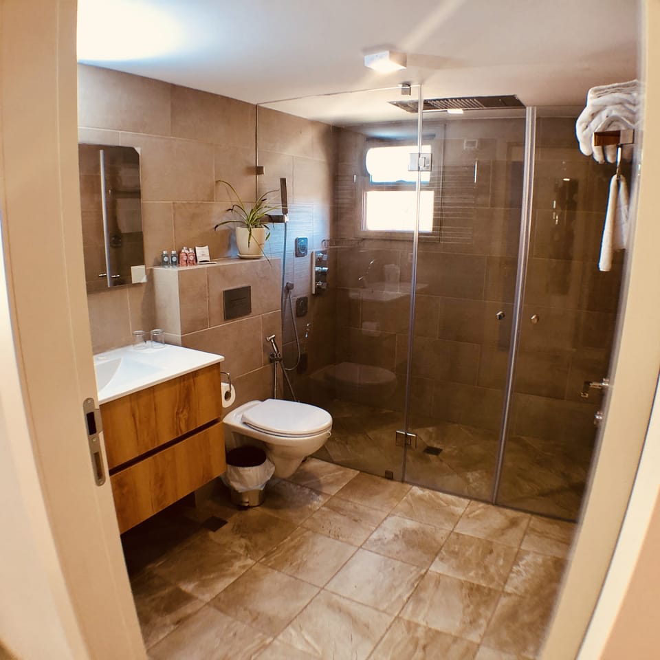 Comfort Double Room, 1 Queen Bed, Non Smoking, Valley View | Bathroom | Shower, hydromassage showerhead, free toiletries, hair dryer