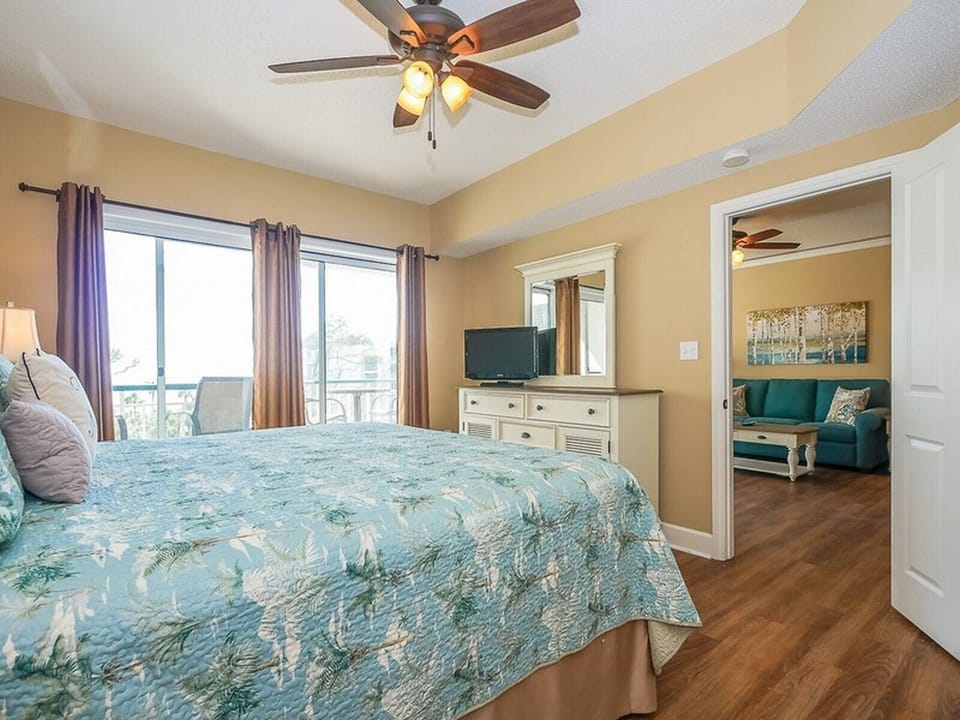Master Bedroom with Ocean Views at 3403 Windsor Court South