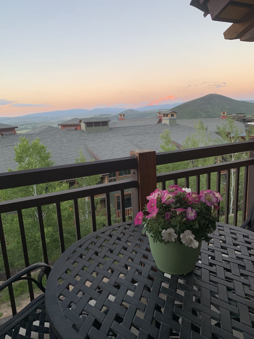 Summer balcony view.