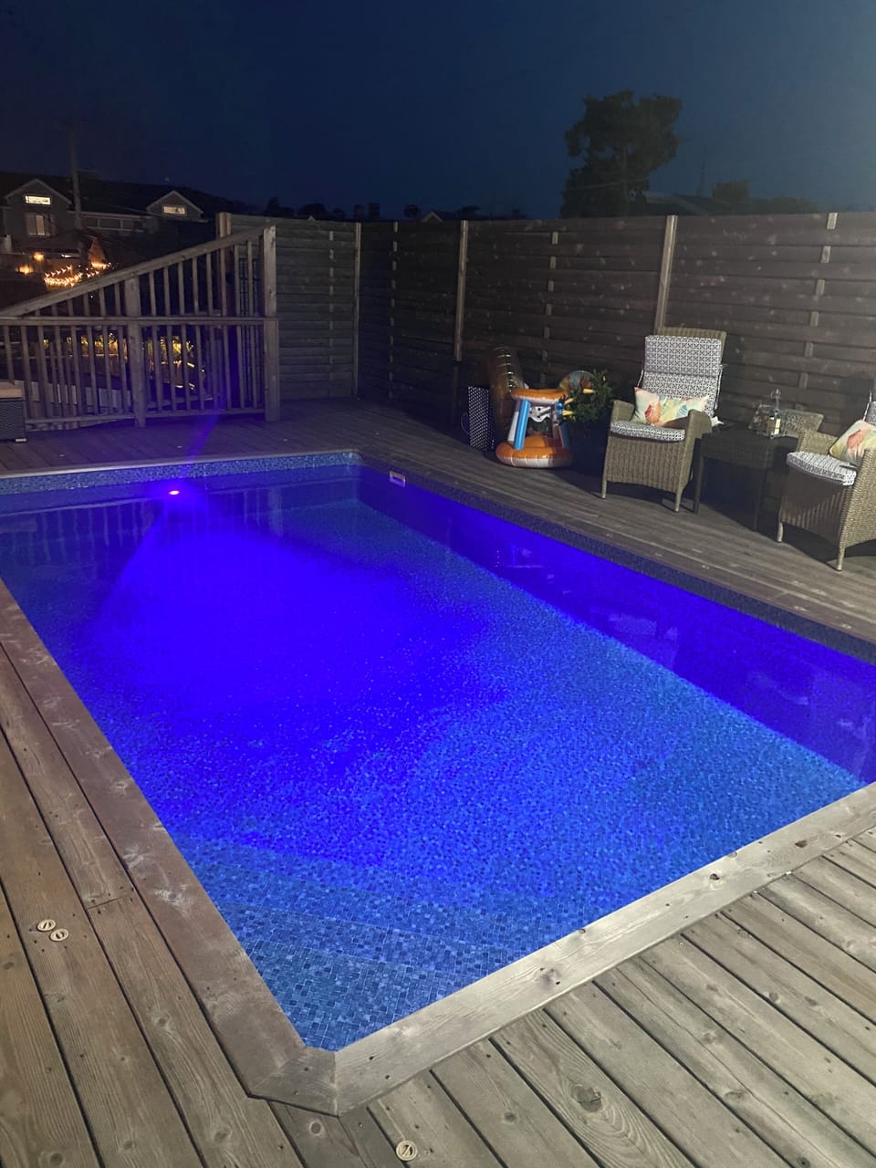 Pool at night