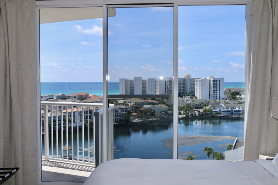 Beach view from the master bedroom