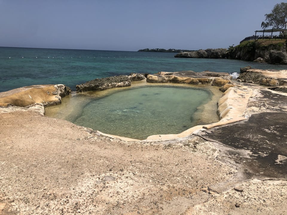 The famous rock pool on the property.