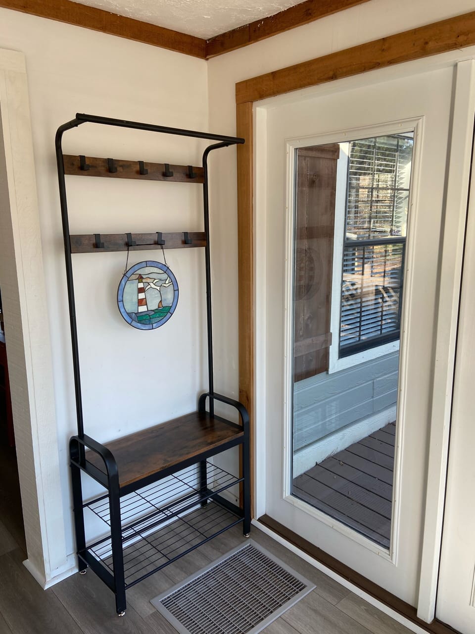 Hall tree for outdoor stuff 