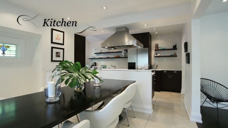 Dining room and kitchen