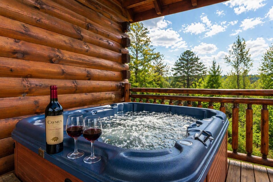 This bubbling hot tub offers the ideal setting to relax, sip your favorite wine, and enjoy the peaceful mountain atmosphere