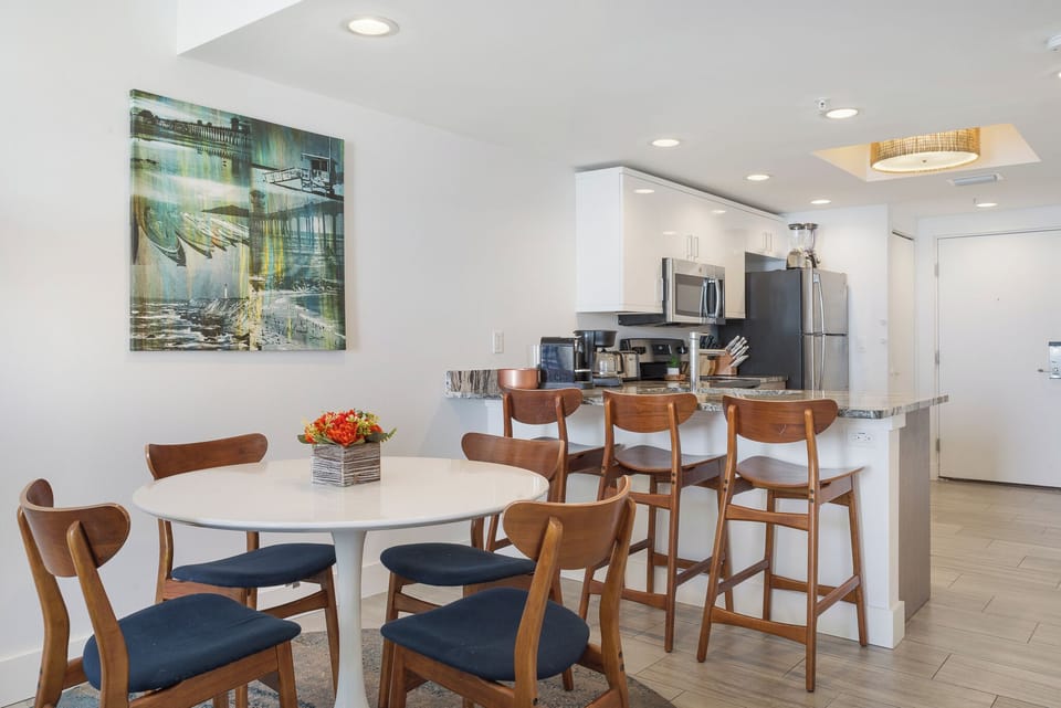 Dining Area: A stylish dining space where every meal comes with view.