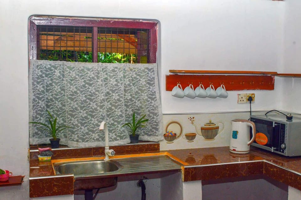 Microwave, stovetop, electric kettle, rice cooker