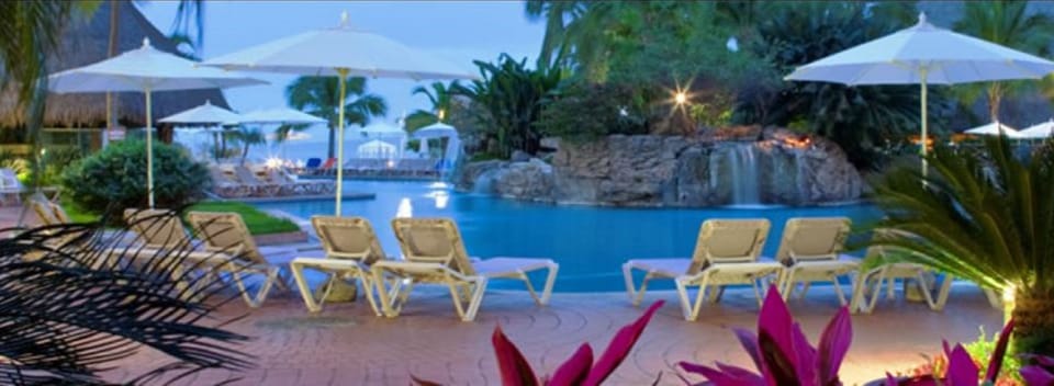 Pool side at the resort