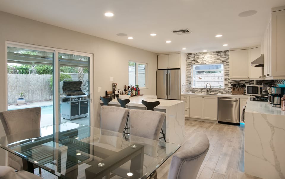 Kitchen seating for 9