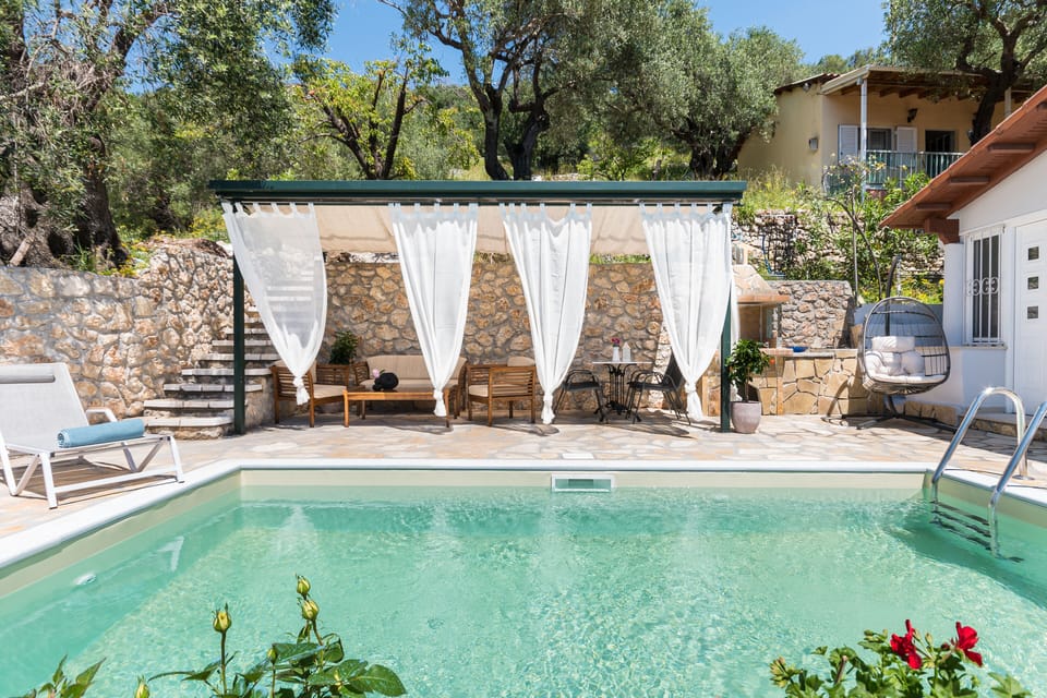 Seasonal outdoor pool, sun loungers
