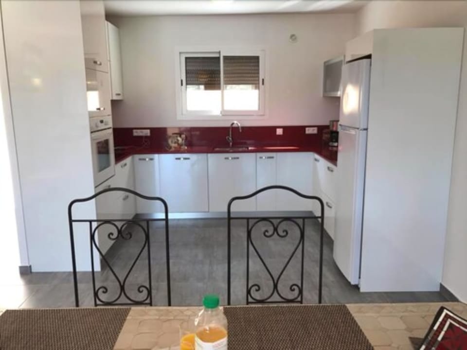 Family Villa, 3 Bedrooms, Sea View | Private kitchen | Full-size fridge, microwave, oven, stovetop