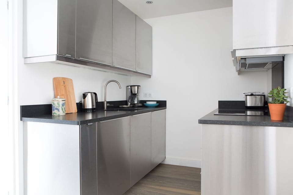 Stainless steel kitchen cupboards