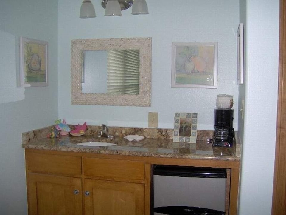 Ensuite sink, mini-frig  and coffee maker 